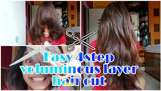 2 in 1  Tutorial  Quick amp Easy Technique  Layered haircut DIY  Medium Length [upl. by Cirdla55]