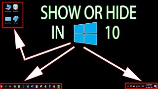 Show or hide icons in Taskbar System Tray or Desktop in Windows 10 [upl. by Ahseyd]