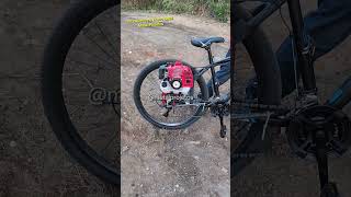 teste BIKE com motor de ROÇADEIRA shorts [upl. by Kirwin]