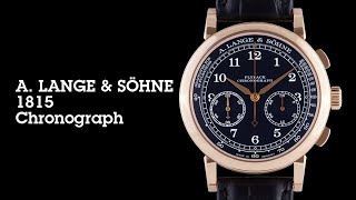 A LANGE amp SÖHNE 1815 Chronograph 414031  LSLS4144AA [upl. by Mccullough]