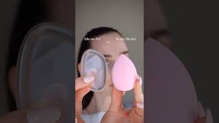 Silicone Pad vs Beauty Blender 🤍💗 shorts makeup [upl. by Yemrots858]