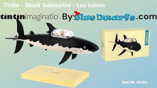 Tintin and the shark submarine  Resin statue  Moulinsart 2017 [upl. by Vetter251]