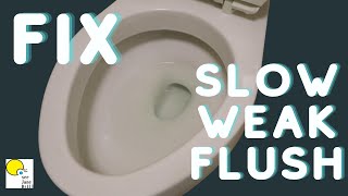 Slow or Weak Toilet Flush Fix [upl. by Casta]