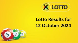 Lotto Results 12 October 2024 [upl. by Neerol]