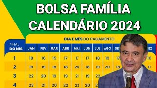 SAIU CALENDÁRIO COMPLETO BOLSA FAMÍLIA 2024 CALENDÁRIO DE JANEIRO 2024 BOLSA FAMÍLIA [upl. by Nellir]