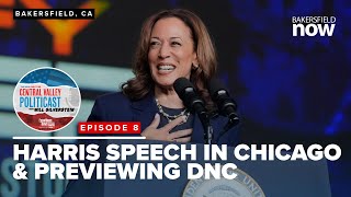 Previewing DNC Harris speech in Chicago Eyewitness News PolitiCast 8 [upl. by Ayikahs]