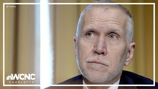 Sen Thom Tillis gets threatening voicemail over TikTok vote [upl. by Halyhs869]