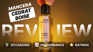 Mancera Cedrat Boise Fragrance Review  Mancera Mens Fragrance Review [upl. by Nehepts]