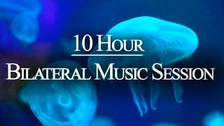 10 HR Dark Screen  Bilateral Music  Release Stress Anxiety PTSD  EMDR Brainspotting [upl. by Ailadgim]