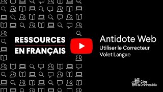 Antidote Web Utiliser le Correcteur volet Langue [upl. by Casteel]