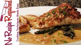 Hawaiian Style Macadamia Crusted Halibut  NoRecipeRequiredcom [upl. by Nattie]