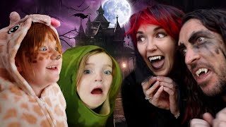 TRiCK or TREAT candy CHALLENGES Adley Niko amp Navey escape Dracula Dads Haunted Halloween House [upl. by Newberry]