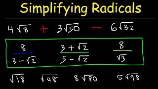 How To Simplify Radicals [upl. by Siffre165]