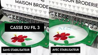 TEST  Comparatif rendu de broderie avec et sans stabilisateur  Maison Broderie [upl. by Watt]