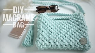 DIY Macrame Bag  Torebka ze sznurka [upl. by Demmy]