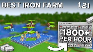 Minecraft BEST Iron Farm 121  Iron Farm Tutorial  1800 Perh [upl. by Goren]