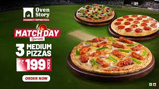 3 Medium Pizzas  199 each  Oven Story  Standout Topping Pizzas [upl. by Henn]