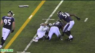 Ray Lewis Tackles Dustin Keller HARD [upl. by Harbard]