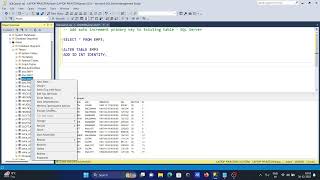 how to add auto increment column in table  SQL Server [upl. by Oby]