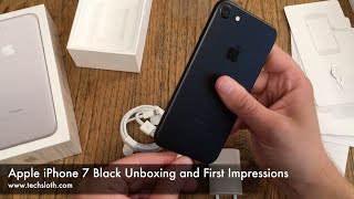 Apple iPhone 7 Black Unboxing and First Impressions [upl. by Hillari]