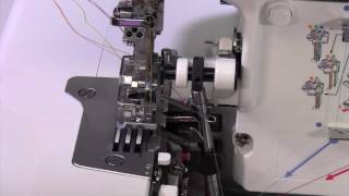 Bernina 1300MDC 19 Rethreading if a Thread Breaks [upl. by Anyd]