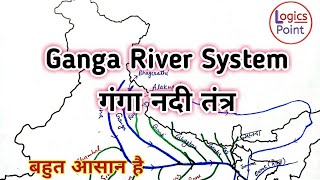 Geography  Ganga River System  Ganga and supporting rivers  गंगा नदी तंत्र  HINDI [upl. by Ashby676]