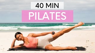 40 MIN FULL BODY WORKOUT  Intermediate Pilates With Weights [upl. by Ynafetse953]