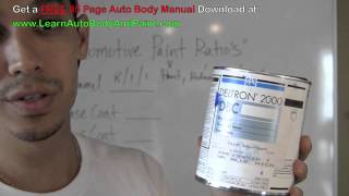 Automotive Paint Mixing Ratios  How To Mix Auto Paint  Mixing Car Paint [upl. by Massiw]