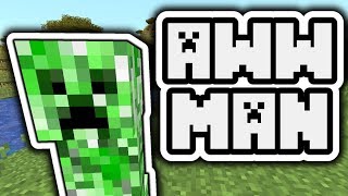 I changed Minecrafts sounds to Creeper Aww Man lyrics [upl. by Elsi]