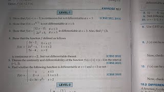 EX 101 Q 1 TO Q 5 SOLUTIONS OF DIFFERENTIABILITY RD SHARMA CLASS 12 TH [upl. by Nowujalo576]