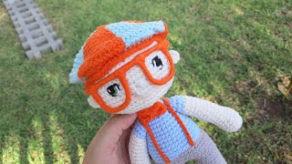 CÓMO HACER ANTEOJOS GAFAS LENTES Y CORBATA MUÑECO AMIGURUMI BLIPPI [upl. by Ysak206]