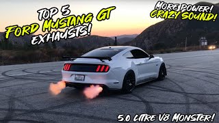 Top 5 Ford Mustang GT 50 Exhausts 2022 [upl. by Ledniahs]