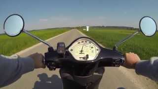 Vespa LX 50 2T unterwegs mit der Gopro Hero 3 Black [upl. by Kirst]