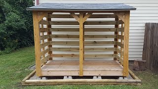 Building a Firewood Shed to Store 34 Face Cords [upl. by Ltihcox]