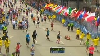 Boston Marathon Explosions Terror at the Finish Line [upl. by Leinahtam]