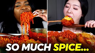 Mukbangers EAT EXTREME SPICY FOODS [upl. by Asertal]