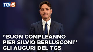 quotBuon compleanno Pier Silvio Berlusconiquot gli auguri del TG5 [upl. by Samoht641]