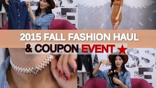 Fall Fashion Haul 2015 with Special Coupon Code  Wishtrend [upl. by Willett912]