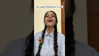 Hindi Kavita In Class hindiclasshinditeacher hindikavita shorts ytshorts [upl. by Buzz]