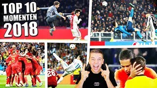 TOP 10 VOETBAL MOMENTEN VAN 2018 [upl. by Holmann]