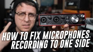 Microphone Only Recording Left Channel Solution FAQ Series [upl. by Eeuqram317]