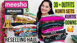 ❣️Huge Reselling Haul ❣️Meesho kurtis Haul❣️START Rs199🤩Amazon kurti Haul❣️Myntra kurti haul❣️ [upl. by Natsud]