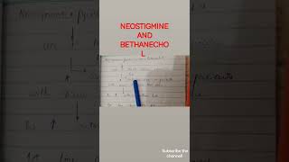 neostigmine and Bethanechol pharmacology pharma nursing pharmacy pharmacist ans [upl. by Earehs498]