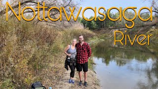 Nottawasaga River  STEELHEAD Fishing 4K 🇨🇦 [upl. by Yrrol]