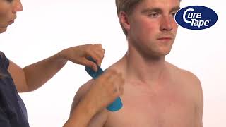 How to Tape Broken Collarbone Clavicle Fracture Using CureTape Kinesiology Tape [upl. by Janessa152]