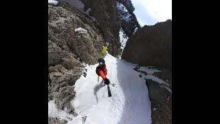 SCI ALPINISMO estremo torri del Vajolet canale torre Winkler [upl. by Launame243]