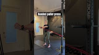 Banded Pallof Press  core  anti rotation [upl. by Eltsyrc]