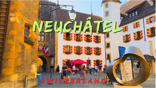 Discovering Neuchâtel Switzerland  walking tour  4K [upl. by Raual]