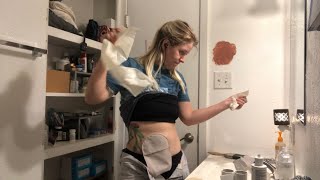 Less than 10 minutes Coloplast 2 piece ostomy bag change  No talking [upl. by Milli368]