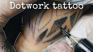 Dot work tattoo in real time [upl. by Olaznog]